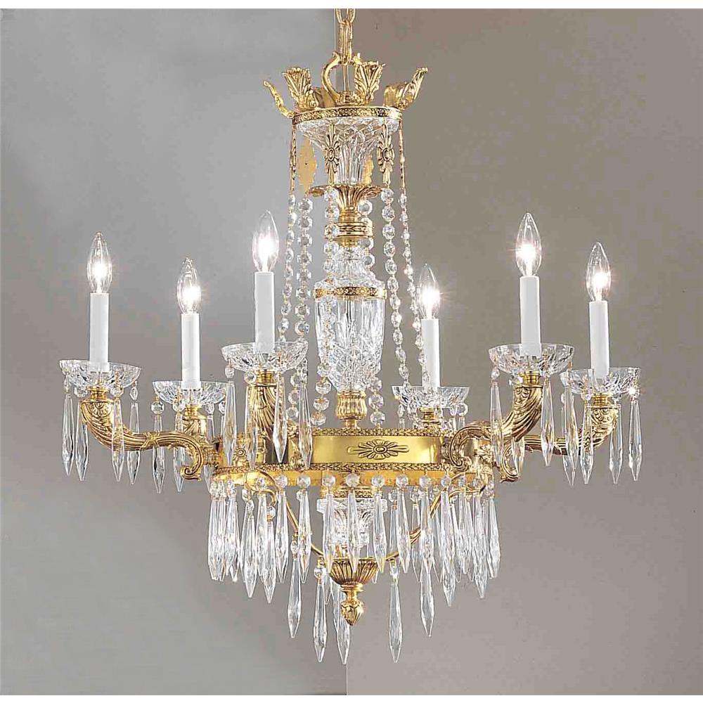 Classic Lighting 57316 AGB AI Duchess Chandelier in Aged Bronze with Antique Italian