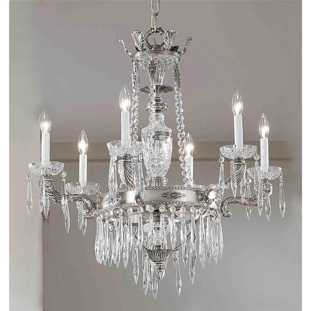 Classic Lighting 57316 MS I Duchess Chandelier in Millennium Silver with Italian Crystal