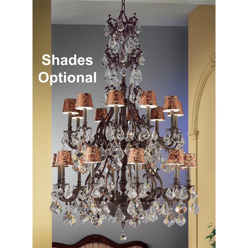 Classic Lighting 57340 AGP CGT Majestic Chandelier in Aged Pewter with Crystalique Golden Teak