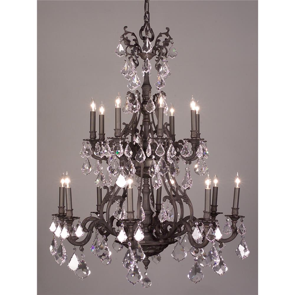 Classic Lighting 57347 AGP CGT Majestic Chandelier in Aged Pewter with Crystalique Golden Teak