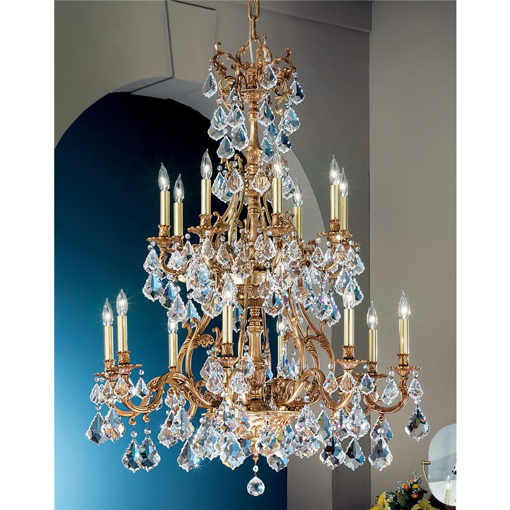Classic Lighting 57347 FG CBK Majestic Chandelier in French Gold with Crystalique Black