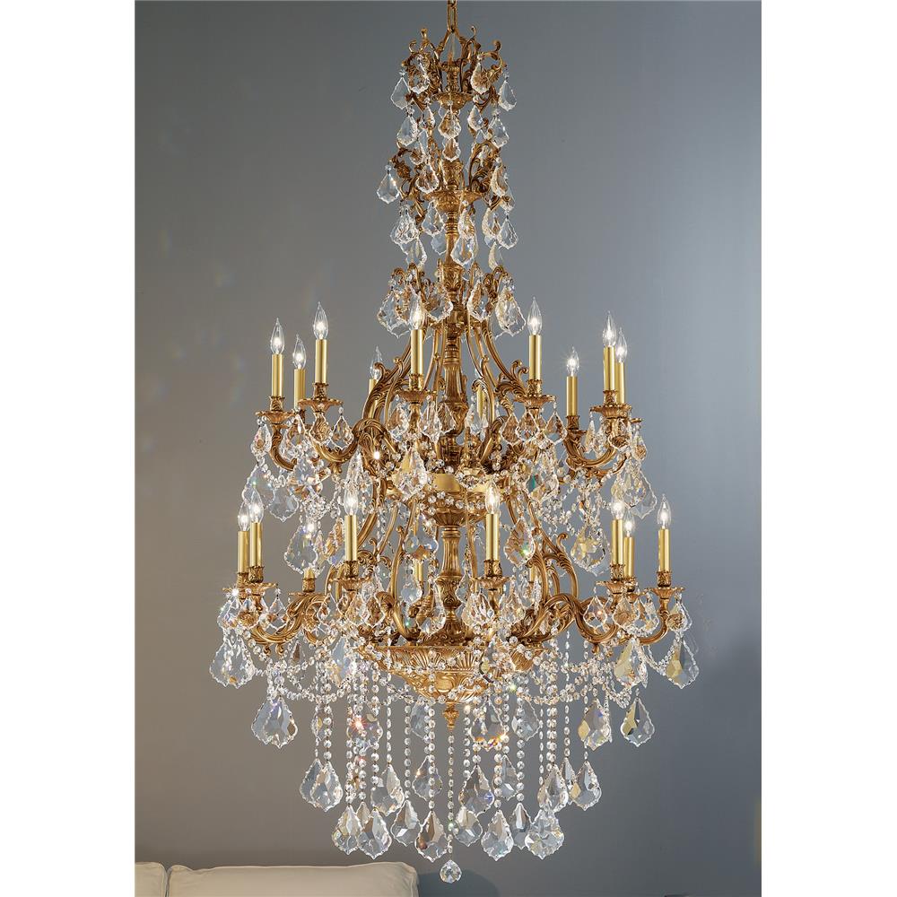 Classic Lighting 57350 AGP CGT Majestic Imperial Chandelier in Aged Pewter with Crystalique Golden Teak