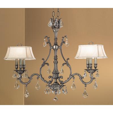 Classic Lighting 57361 AGP CP W Majestic Island / Billiard in Aged Pewter with Crystalique-Plus