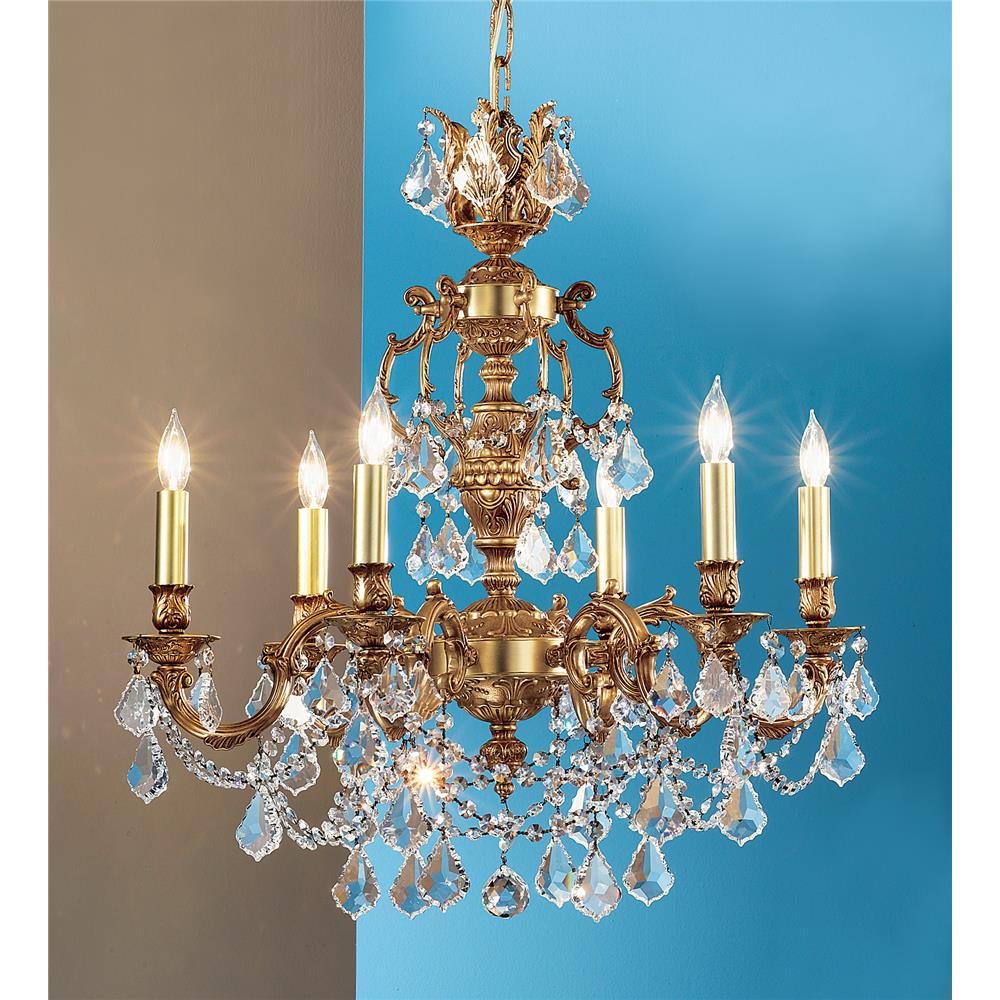 Classic Lighting 57386 AGB CGT Chateau Imperial Chandelier in Aged Bronze with Crystalique Golden Teak