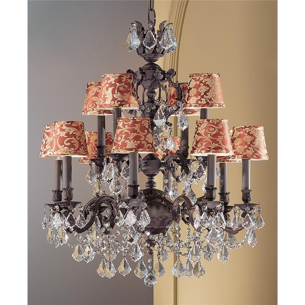 Classic Lighting 57389 AGB CP Chateau Imperial Chandelier in Aged Bronze with Crystalique-Plus