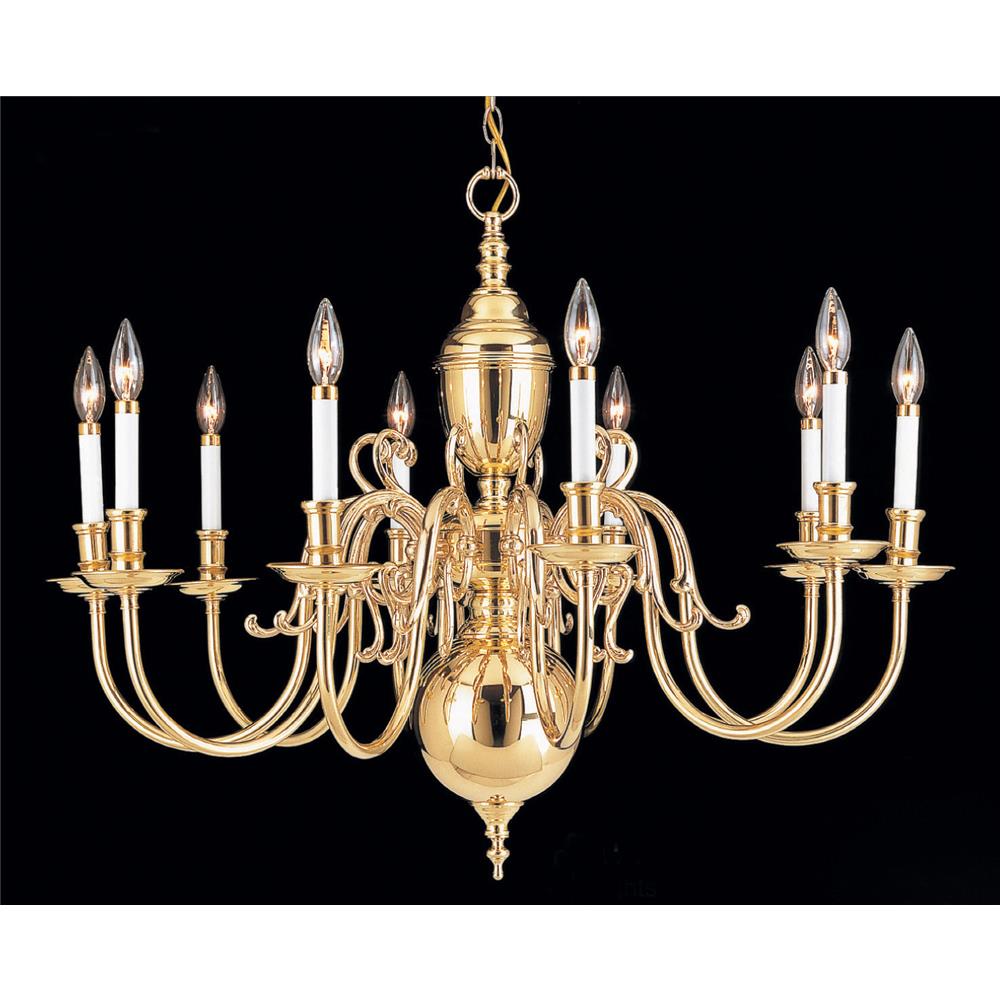 Classic Lighting 6741 Hermitage Chandelier in Polished Brass