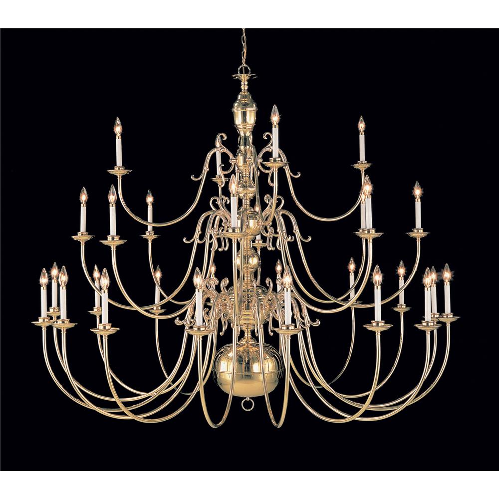 Classic Lighting 6749 Hermitage Chandelier in Polished Brass