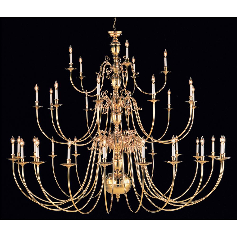 Classic Lighting 6751 Hermitage Chandelier in Polished Brass