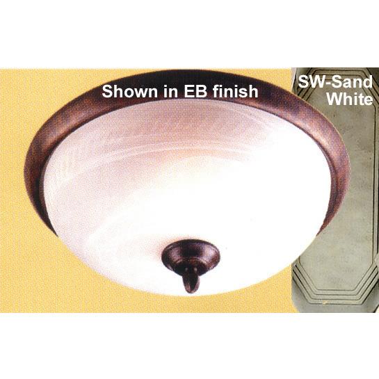 Classic Lighting 68900 SW Alpha Flush Ceiling Mount in Sand White