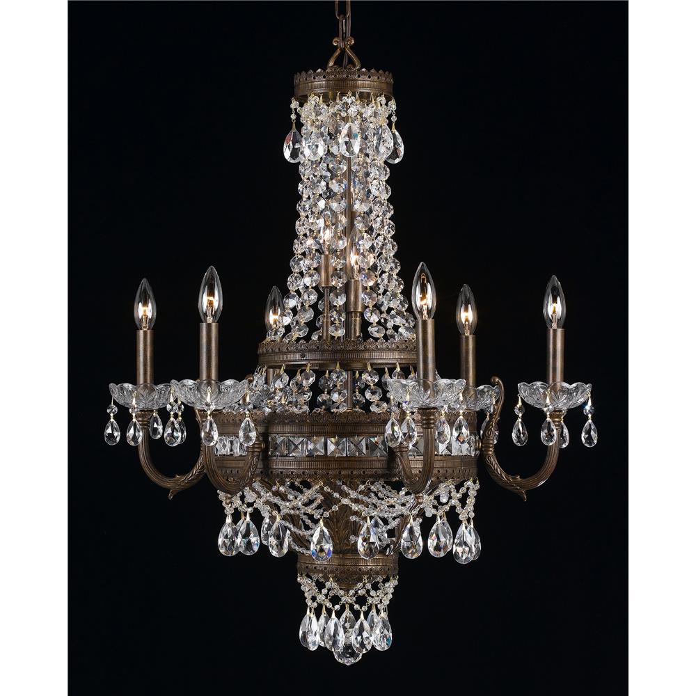 Classic Lighting 68916 EBG CP Contessa Chandelier in English Bronze with Gold with Crystalique-Plus