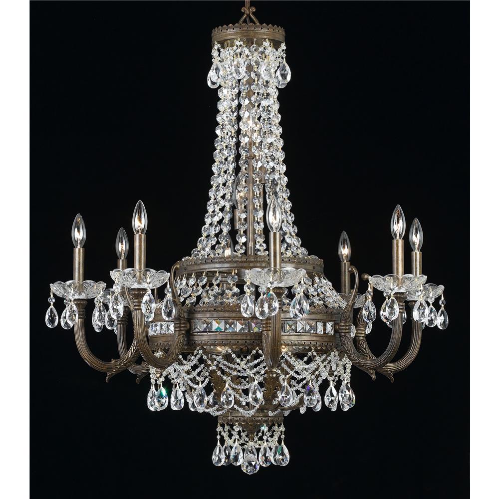 Classic Lighting 68918 EBG CP Contessa Chandelier in English Bronze with Gold with Crystalique-Plus