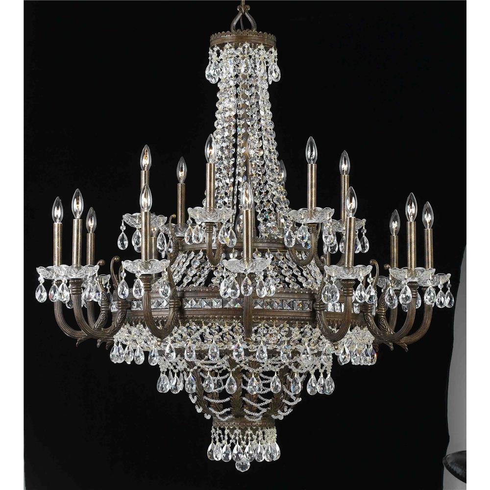 Classic Lighting 68919 EBG CP Contessa Chandelier in English Bronze with Gold with Crystalique-Plus
