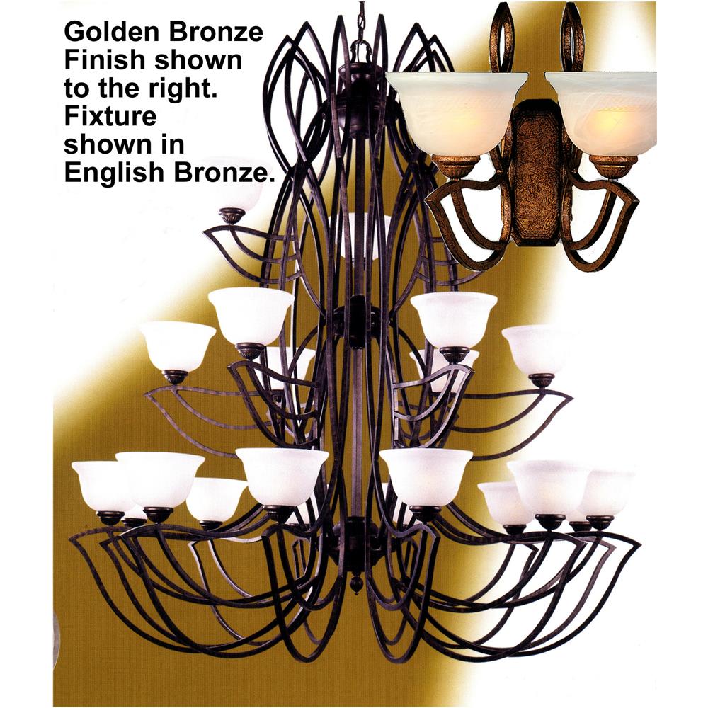 Classic Lighting 68921 GB Alpha Chandelier in Golden Bronze