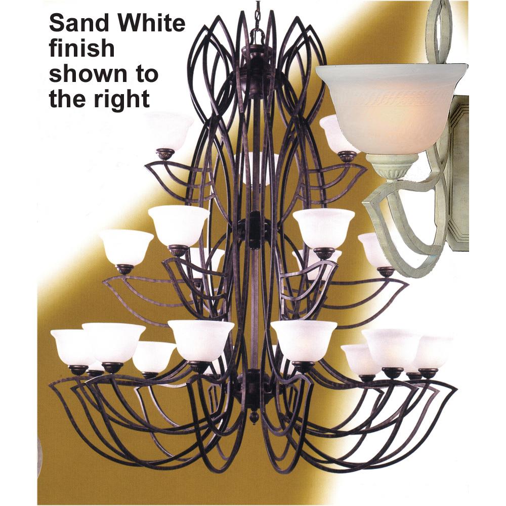 Classic Lighting 68921 SW Alpha Chandelier in Sand White