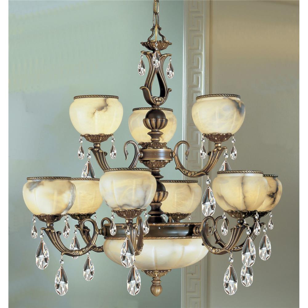 Classic Lighting 69609 SBB C Alexandria I Chandelier in Satin Bronze with Brown Patina with Crystalique