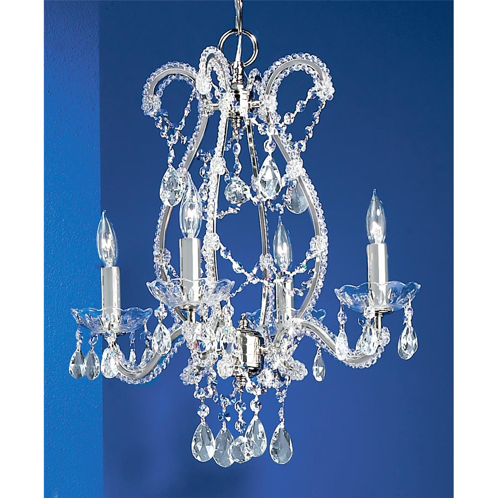 Classic Lighting 69724 CH PAT Aurora Chandelier in Chrome with Prisms Amethyst