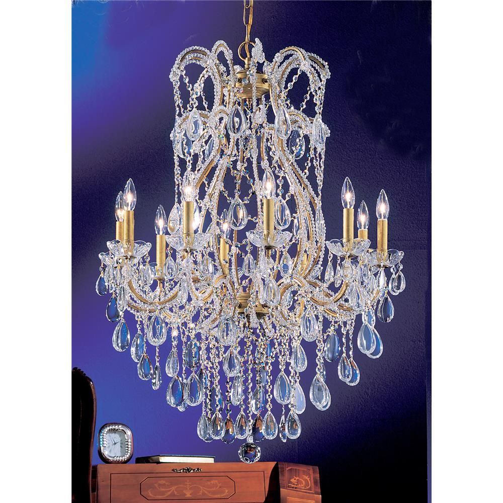 Classic Lighting 69730 OG C Tivoli Chandelier in Olde Gold with Crystalique