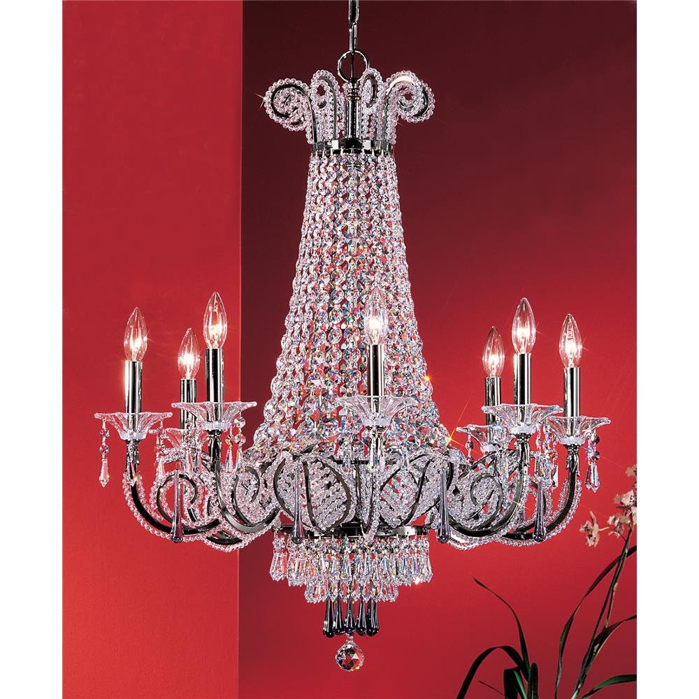Classic Lighting 69758 EP DSK Beaded Leaf Chandelier in Ebony Pearl with Crystalique-Plus