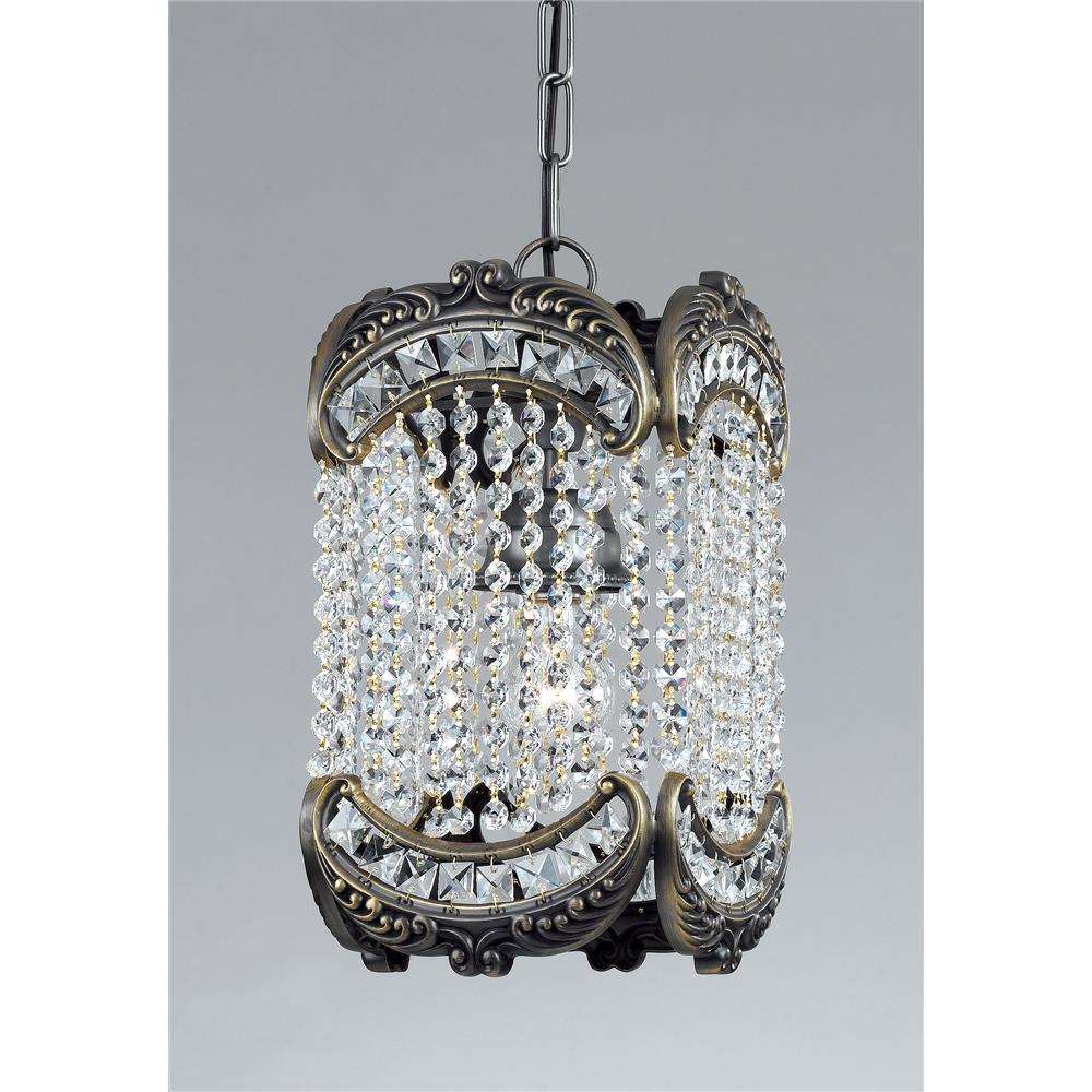 Classic Lighting 69761 RB CP Emily Pendant in Roman Bronze with Crystalique-Plus