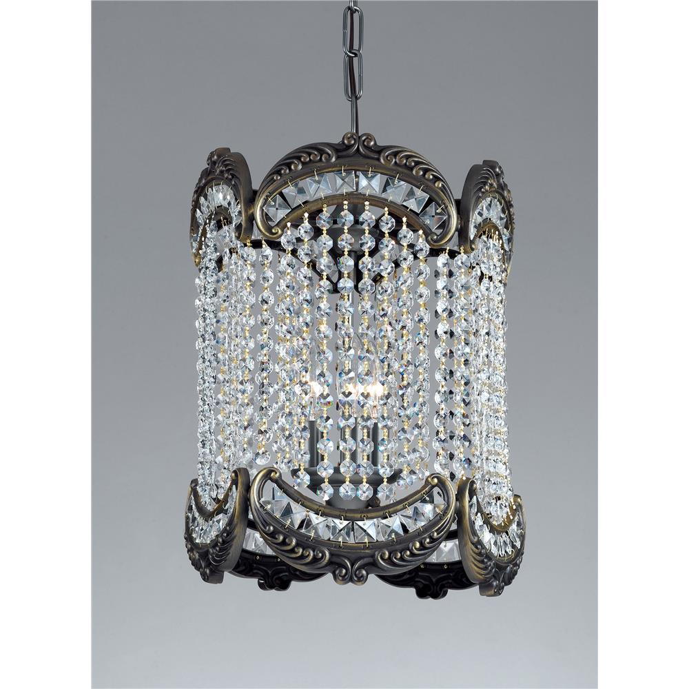 Classic Lighting 69764 RB CP Emily Hanging Lantern in Roman Bronze with Crystalique-Plus