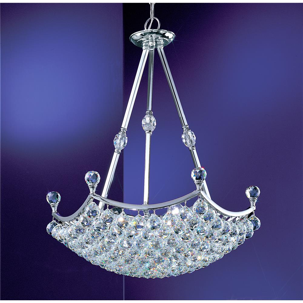 Classic Lighting 69773 CH CP Solitaire Pendant in Chrome with Crystalique-Plus
