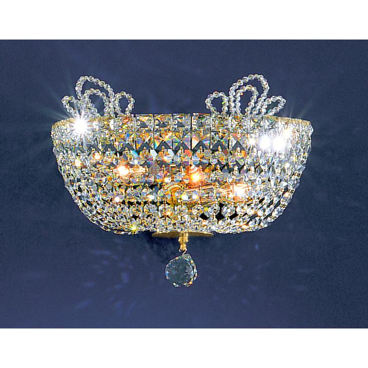 Classic Lighting 69782 GP CP Crown Jewels Wall Sconce in Gold Plated with Crystalique-Plus