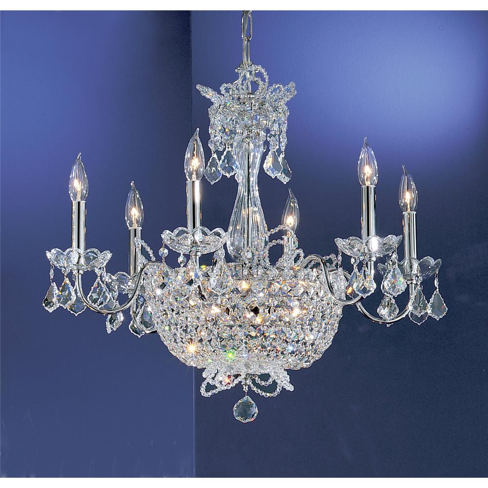 Classic Lighting 69786 CH CP Crown Jewels Chandelier in Chrome with Crystalique-Plus