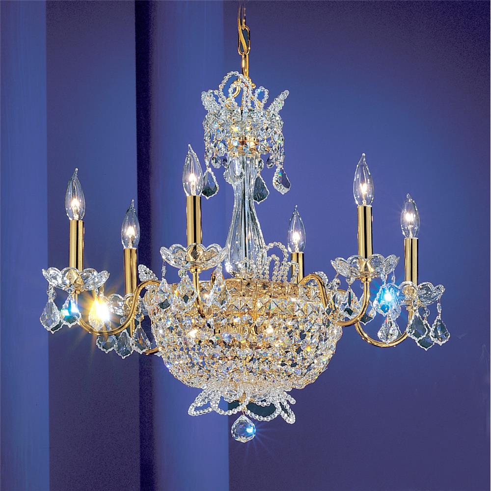 Classic Lighting 69786 GP CP Crown Jewels Chandelier in Gold Plated with Crystalique-Plus