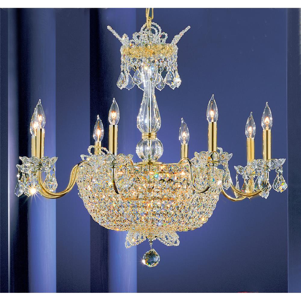Classic Lighting 69788 GP CP Crown Jewels Chandelier in Gold Plated with Crystalique-Plus