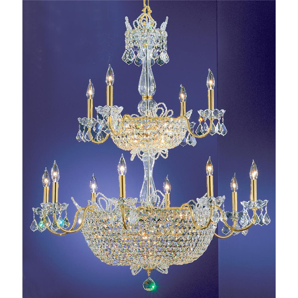 Classic Lighting 69789 GP CP Crown Jewels Chandelier in Gold Plated with Crystalique-Plus