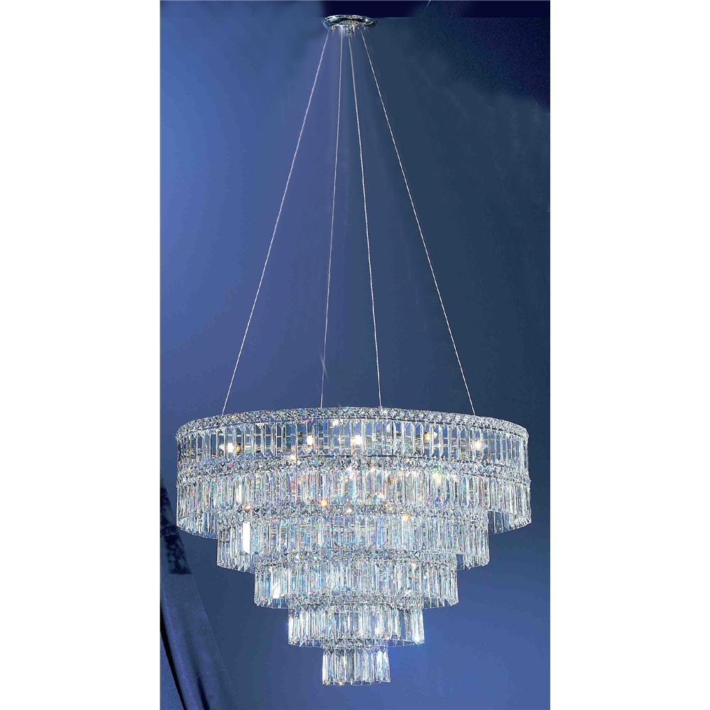 Classic Lighting 69795 CH RO Sofia Chandelier in Chrome with Rose