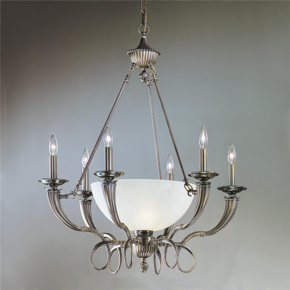 Classic Lighting 7737 French Horn Antique Bronze 7 bulb Chandelier