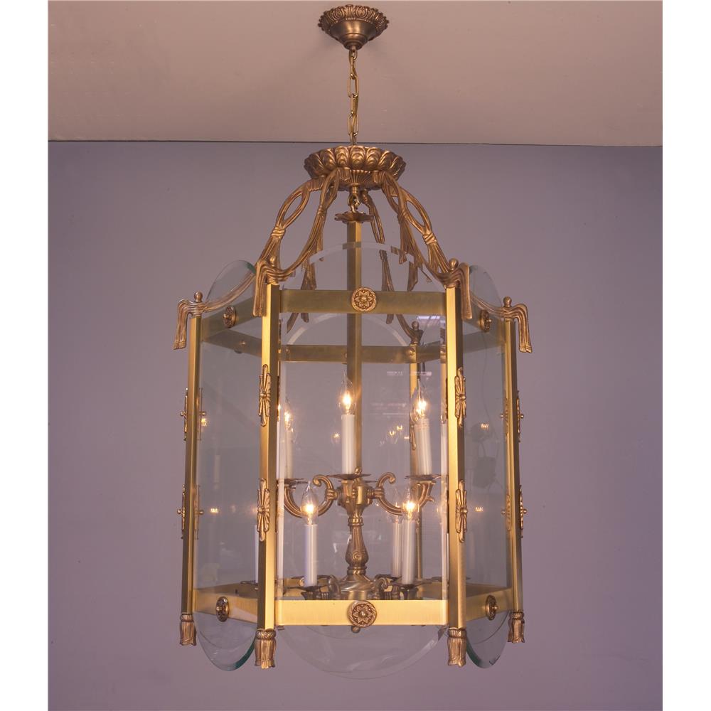 Classic Lighting 7951 SBB Charleston Hanging Lantern in Satin BronzeBrown Patina