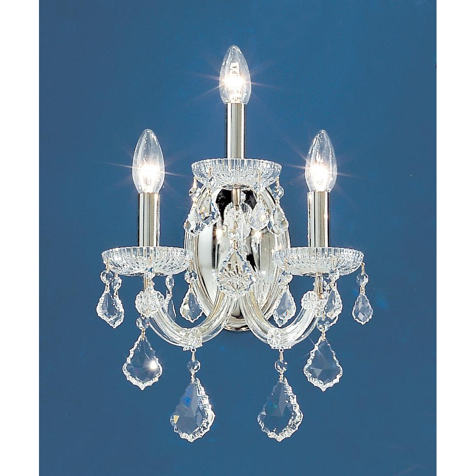 Classic Lighting 8103 CH C Maria Theresa Wall Sconce in Chrome with Crystalique