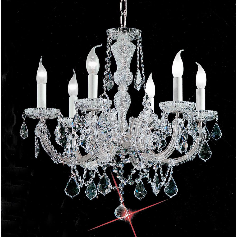 Classic Lighting 8106 CH C Maria Theresa Chandelier in Chrome with Crystalique