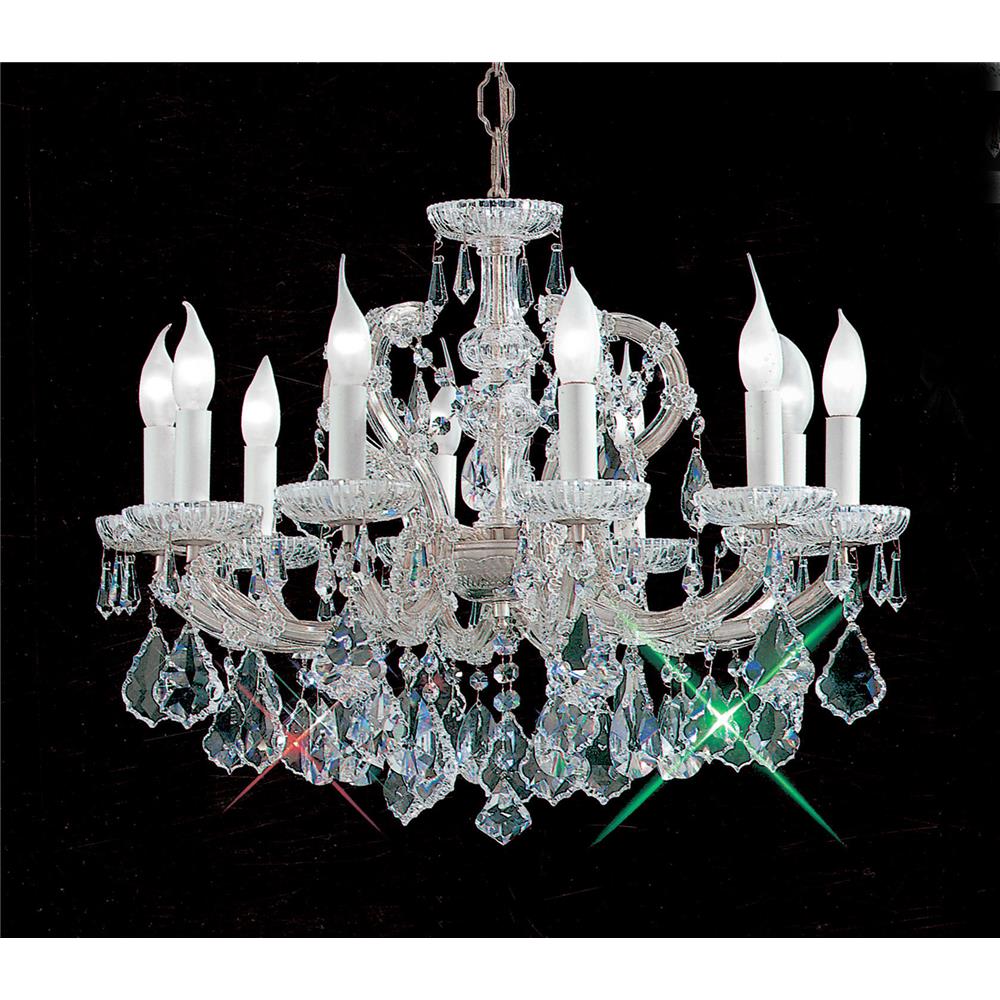 Classic Lighting 8110 CH C Maria Theresa Chandelier in Chrome with Crystalique