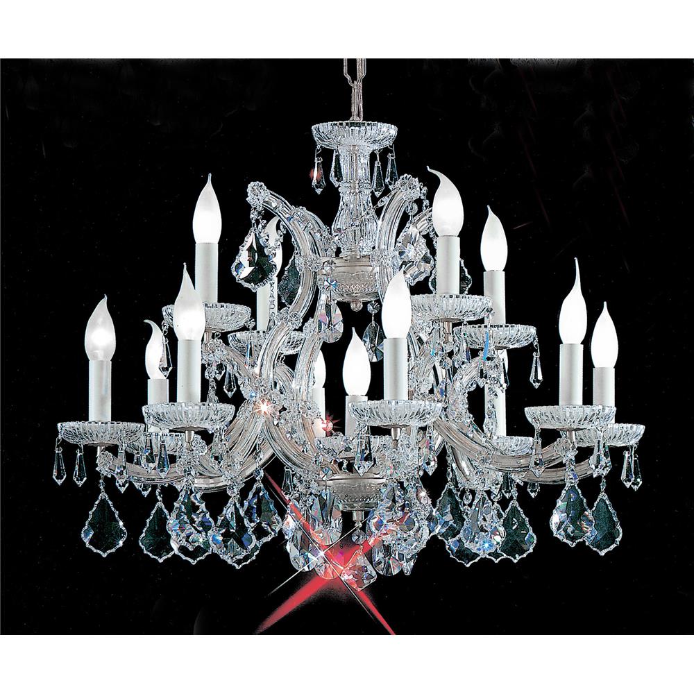 Classic Lighting 8113 CH C Maria Theresa Chandelier in Chrome with Crystalique