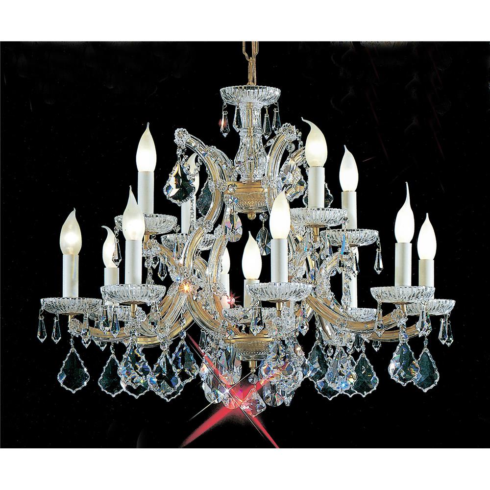 Classic Lighting 8113 OWG C Maria Theresa Chandelier in Olde World Gold with Crystalique