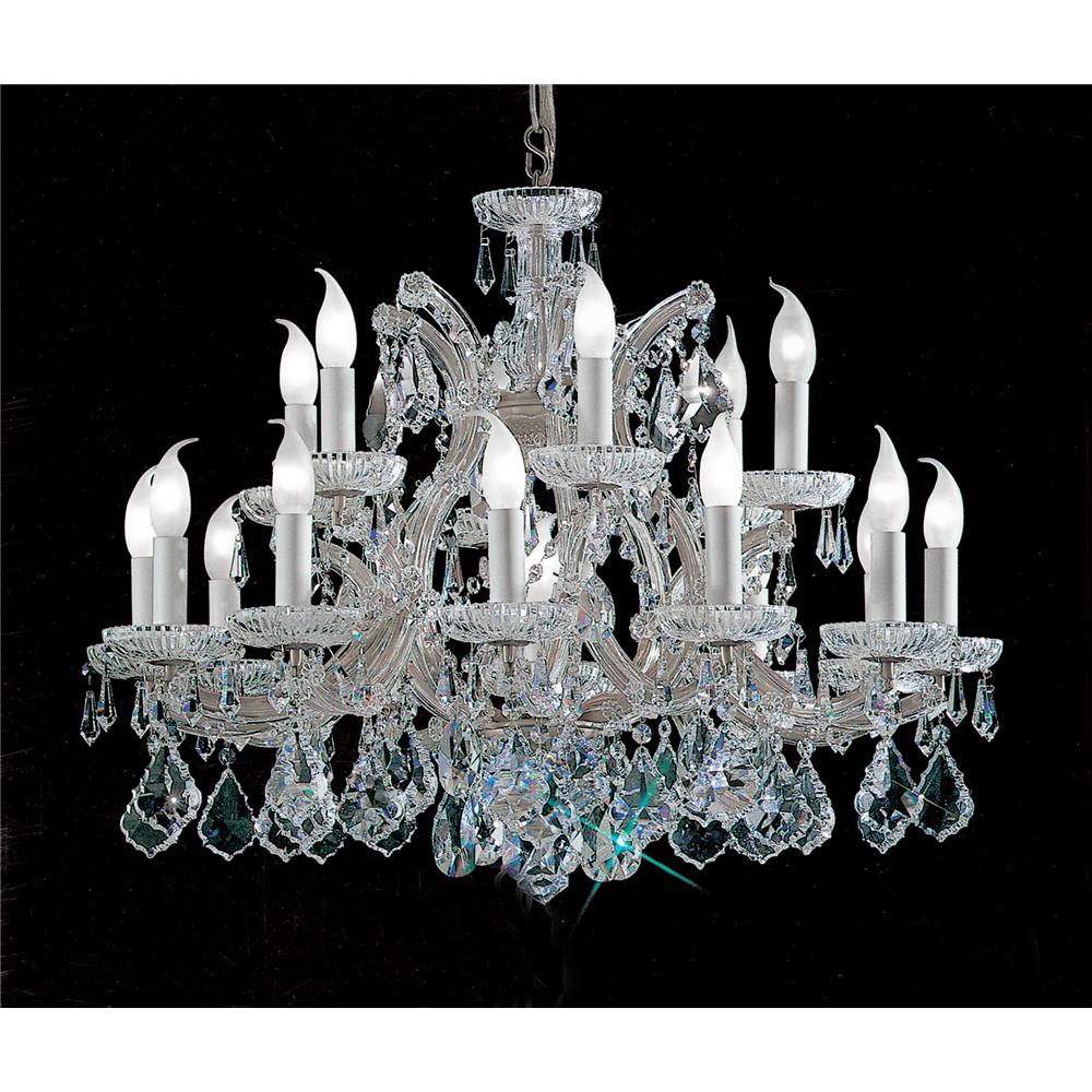 Classic Lighting 8116 CH C Maria Theresa Chandelier in Chrome with Crystalique
