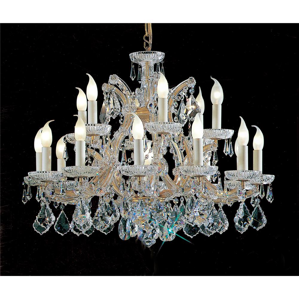 Classic Lighting 8116 OWG C Maria Theresa Chandelier in Olde World Gold with Crystalique