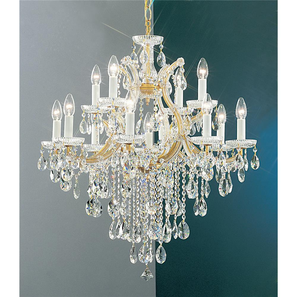 Classic Lighting 8124 OWG C Maria Theresa Chandelier in Olde World Gold with Crystalique