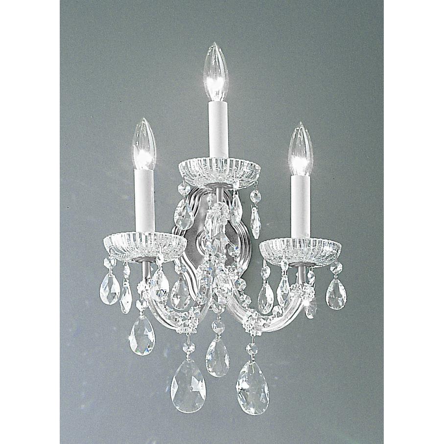 Classic Lighting 8129 CH C Maria Theresa Wall Sconce in Chrome with Crystalique