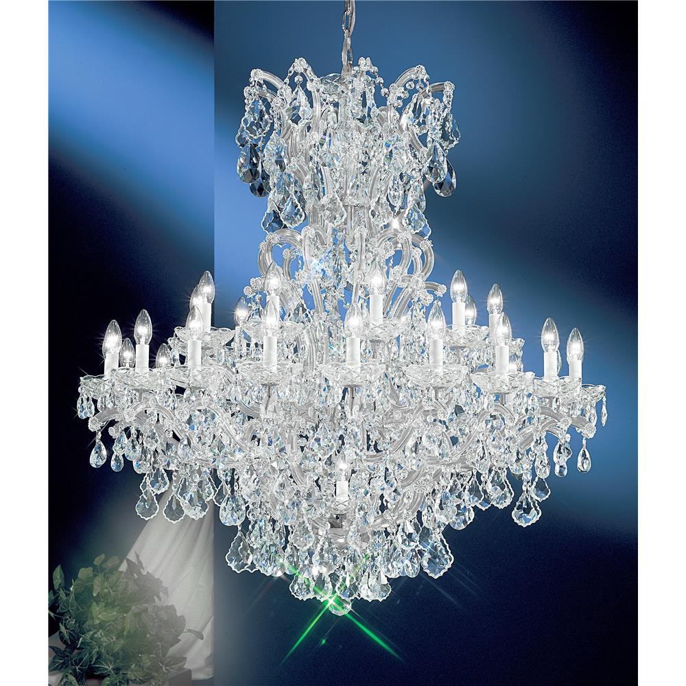 Classic Lighting 8163 CH C Maria Theresa Chandelier in Chrome with Crystalique