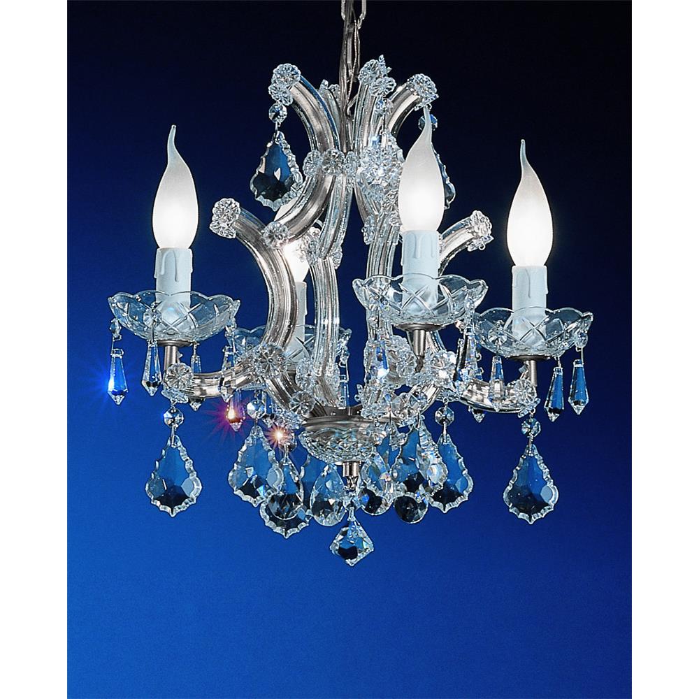 Classic Lighting 8194 CH C Maria Theresa Mini Chandelier in Chrome with Crystalique