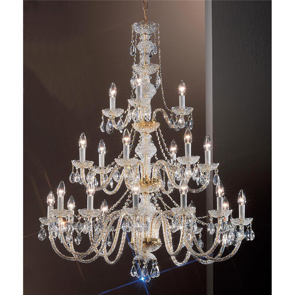 Classic Lighting 8201 GP I Monticello Chandelier in Gold Plated with Italian Crystal
