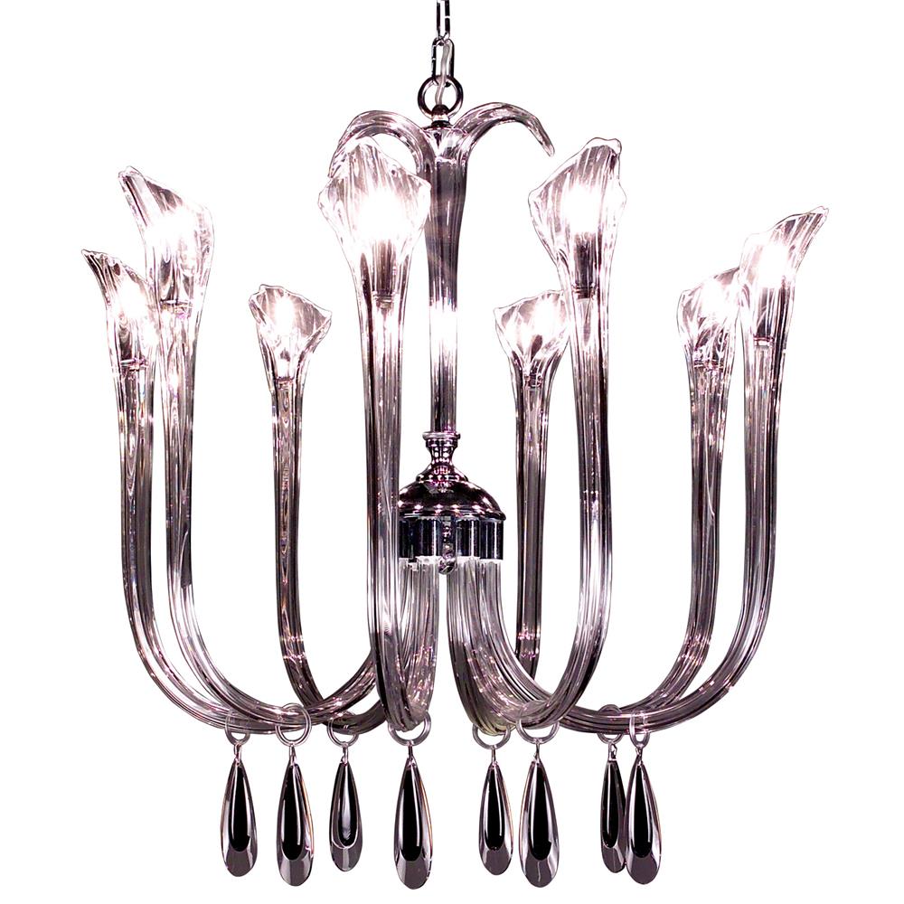 Classic Lighting 82023 CH WHT Inspiration Chandelier in Chrome with White