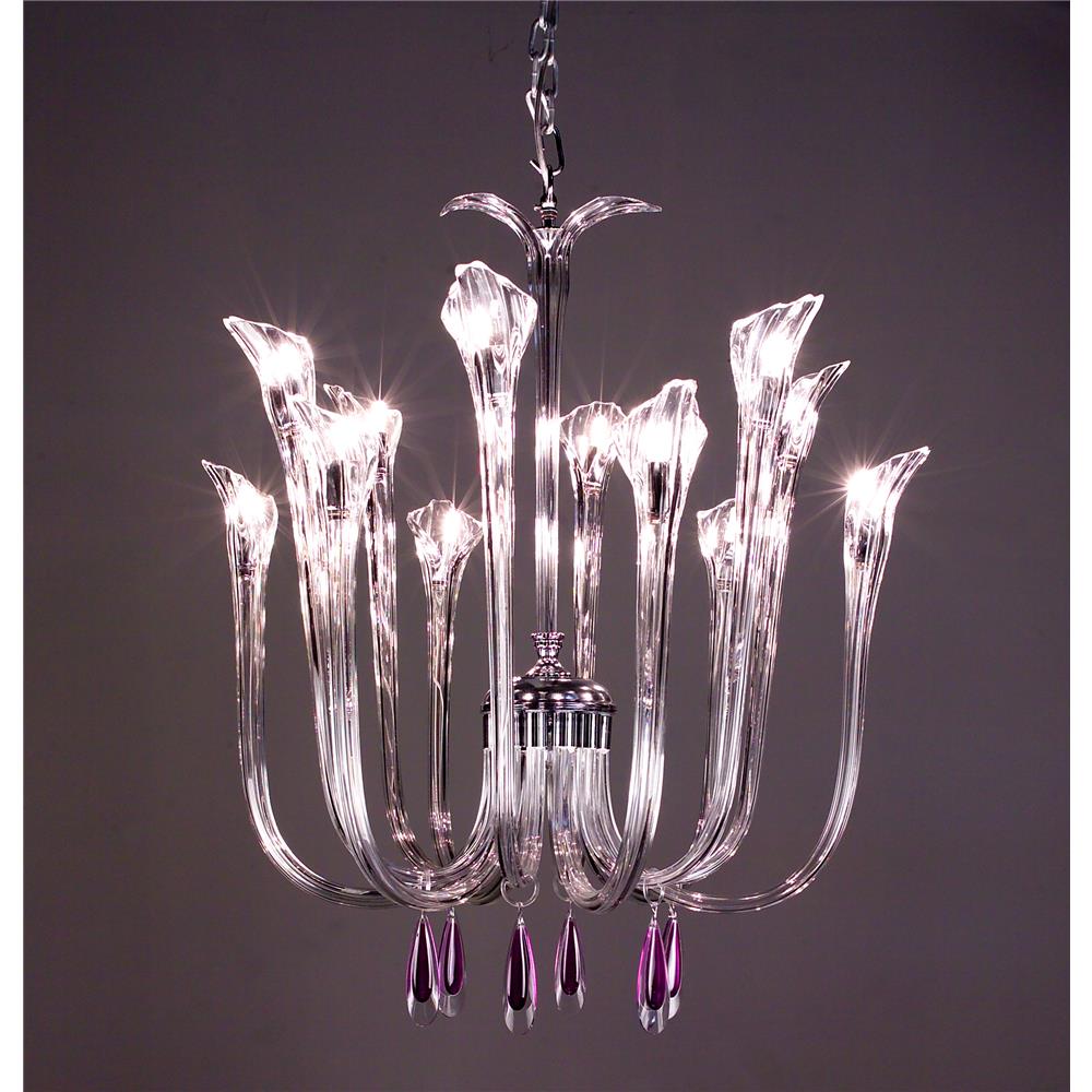 Classic Lighting 82024 CH AT Inspiration Chandelier in Chrome with Amethyst