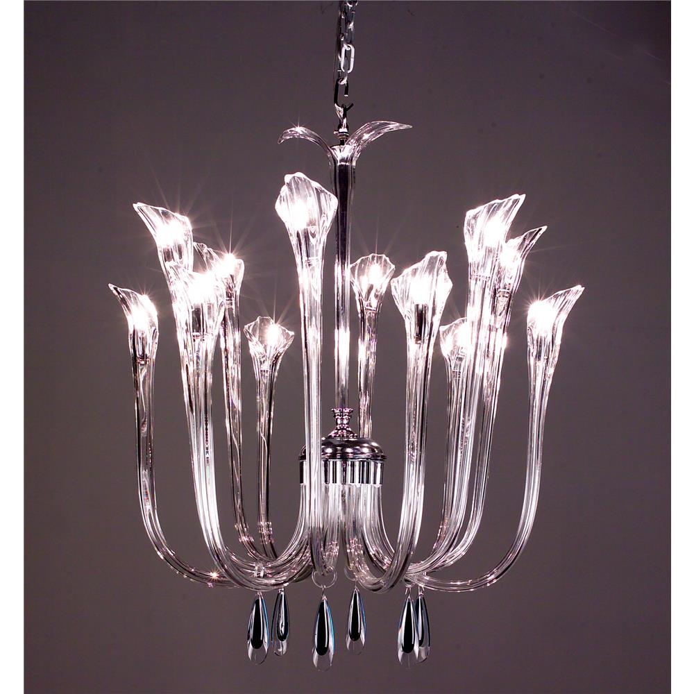 Classic Lighting 82024 CH BLL Inspiration Chandelier in Chrome with Blue Lacquer