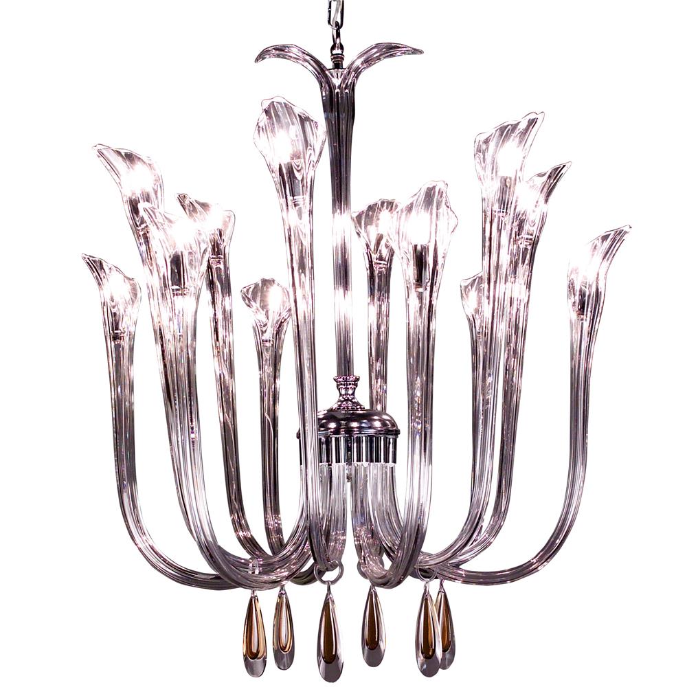 Classic Lighting 82024 CH WHT Inspiration Chandelier in Chrome with White