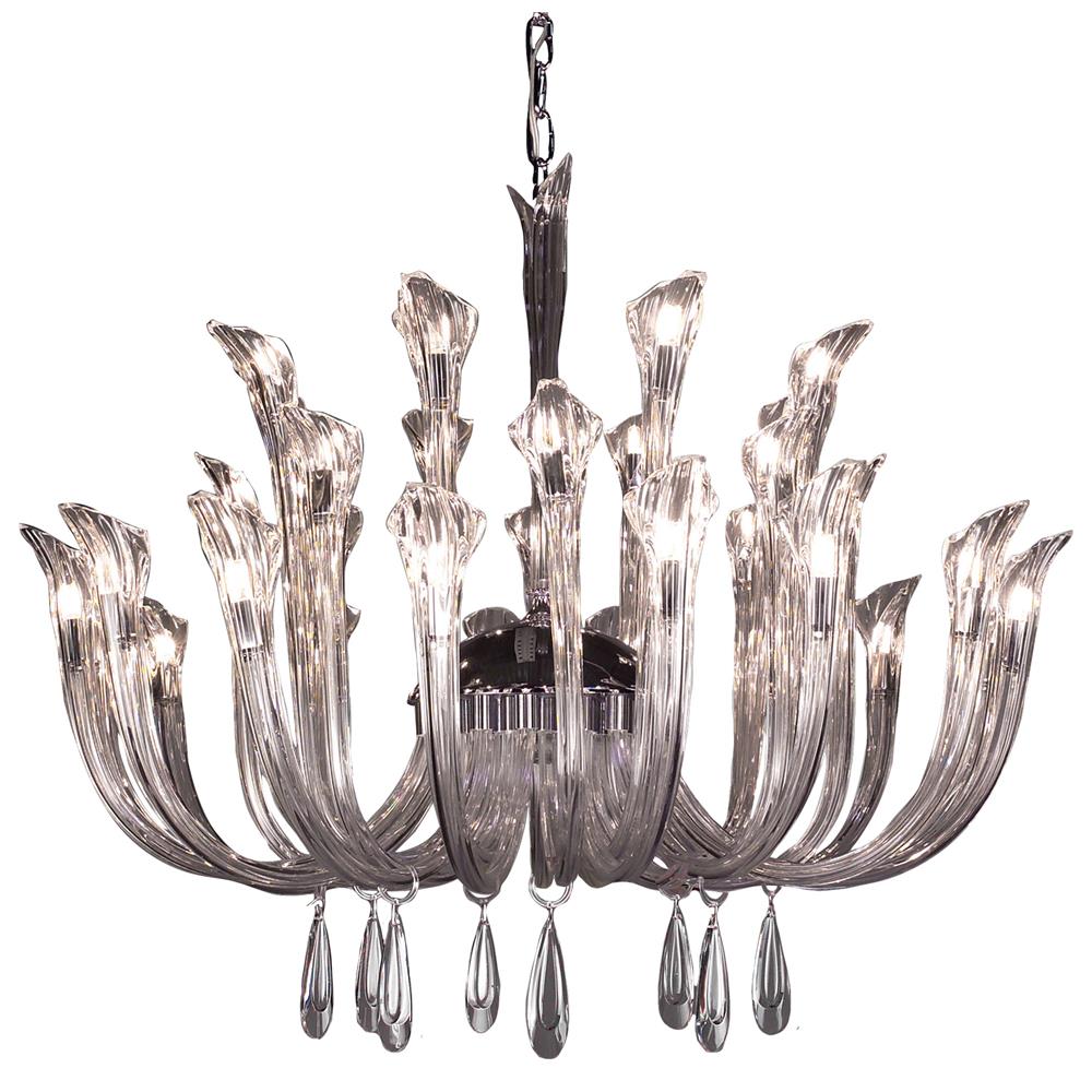 Classic Lighting 82025 CH CLR Inspiration Chandelier in Chrome with Clear